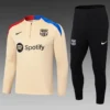 2024/2025 Barcelona Half-Pull Training Suit Yellow Football Shirt