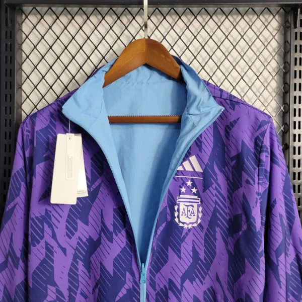 2023/2024 Argentina Reversible Windbreaker Purple-light blue Football Shirt