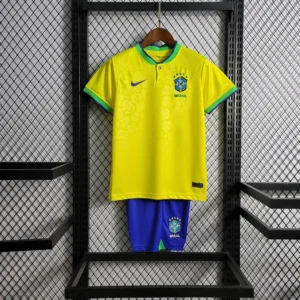 2022 Brazil Home Football Shirt Kids Size