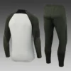 2023/2024 Barcelona Half-Pull Training Suit Light Gray Football Shirt
