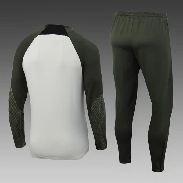 2023/2024 Barcelona Half-Pull Training Suit Light Gray Football Shirt