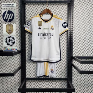 2023/2024 Real Madrid Home Shirt Kids Size +HP