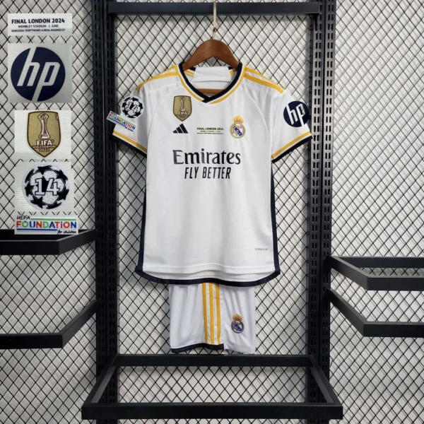 2023/2024 Real Madrid Home Shirt Kids Size +HP