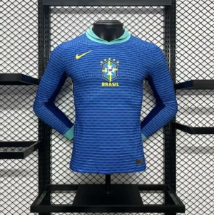 2024/2025 Brazil Away Players Long Sleeve Jersey Versi