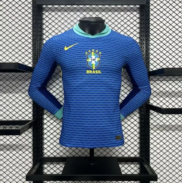 2024/2025 Brazil Away Players Long Sleeve Jersey Versi