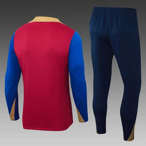 2024/2025 Barcelona Half-Pull Training Suit Red Blue Football Shirt
