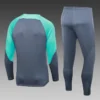 2023/2024 Barcelona Half-Pull Training Suit Grey Football Shirt