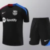2024/2025 Barcelona Training Wear Black Football Shirt Suit