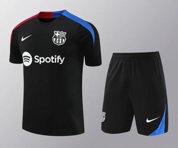 2024/2025 Barcelona Training Wear Black Football Shirt Suit