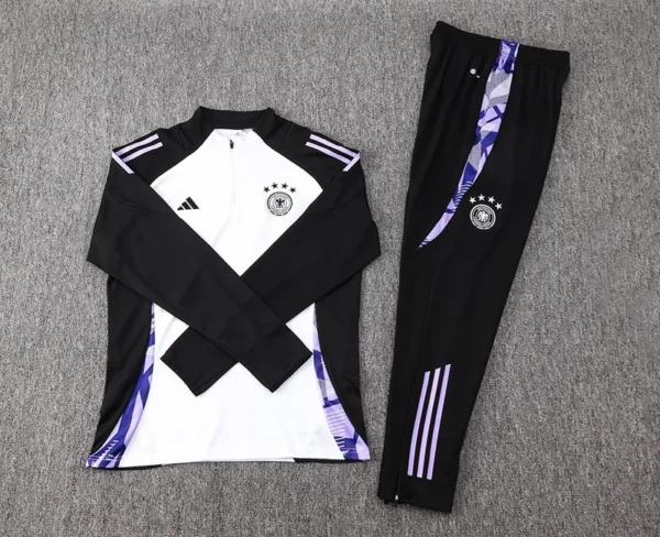 2024/2025 Germany Half-Pull Training Suit White Football Shirt