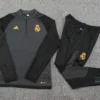 2023/2024 Real Madrid Half-Pull Training Suit Gray-black Football Shirt