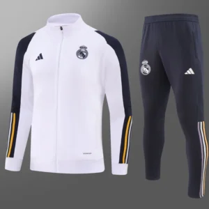 2023/2024 Real Madrid Long Zipped Jacket White Football Shirt
