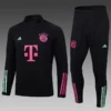 2023/2024 Bayern Munchen Half-Pull Training Suit Black Football Shirt