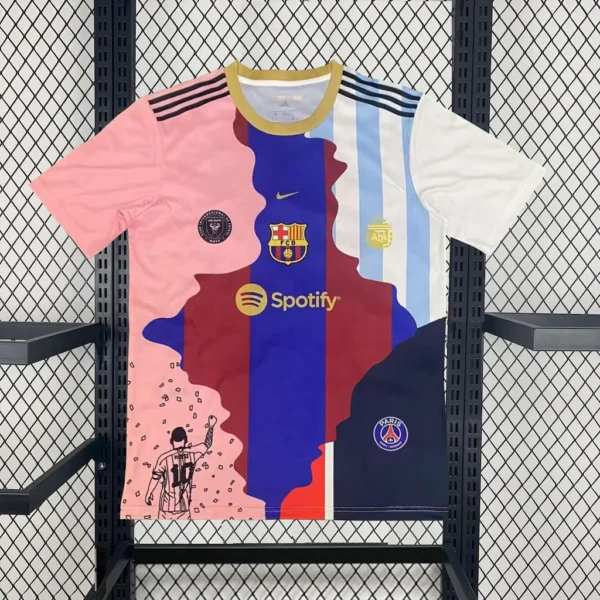 2025/2026 Messi Commemorative Edition of Inter Miami Argentina Barcelona Paris Football Shirt