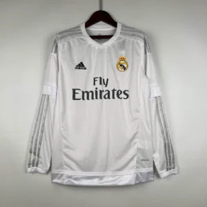 2015/2016 Retro Long Sleeve Real Madrid Home Football Shirt