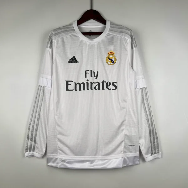 2015/2016 Retro Long Sleeve Real Madrid Home Football Shirt