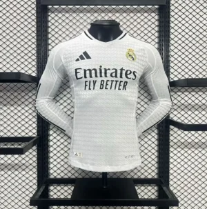 2024/2025 Long Sleeve Player Version Real Madrid Home Football Shirt