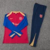 2024/2025 Barcelona Half-Pull Training Suit Red Blue Football Shirt