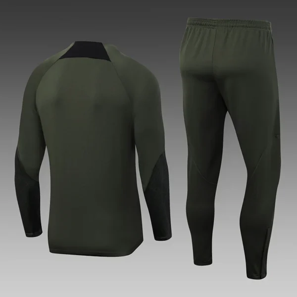 2023/2024 Barcelona Half-Pull Training Suit Green Football Shirt