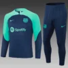 2023/2024 Barcelona Half-Pull Training Suit Royal Blue Football Shirt