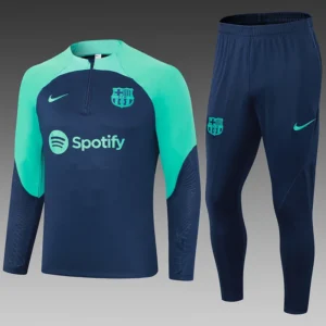 2023/2024 Barcelona Half-Pull Training Suit Royal Blue Football Shirt