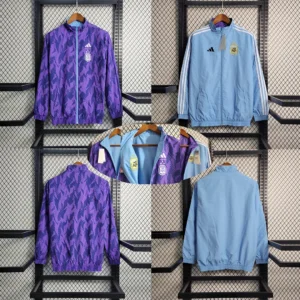 2023/2024 Argentina Reversible Windbreaker Purple-light blue Football Shirt
