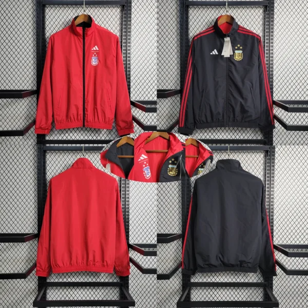 2023/2024 Argentina Reversible Windbreaker Red-Black Football Shirt