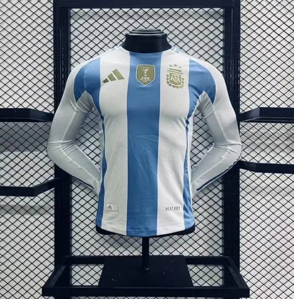 2024/2025 Argentina Home Players Edition Long Sleeve Football Jersey