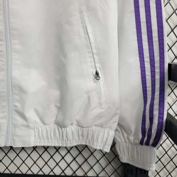 2023/2024 Real Madrid Reversible Windbreaker White Football Shirt