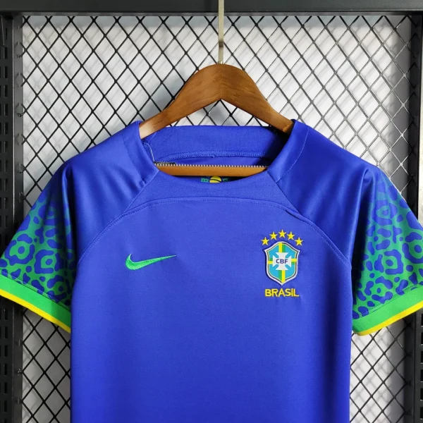 2022 Brazil Away Football Shirt Kids Size