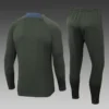 2023/2024 Paris Saint-Germain Half-Pull Training Suit Green Football Shirt