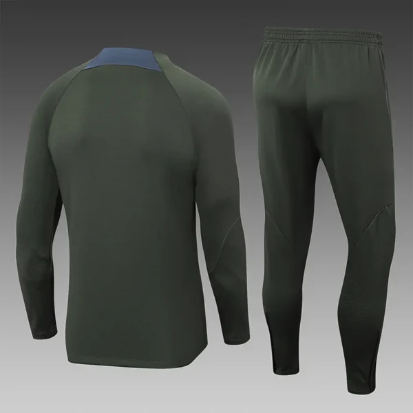 2023/2024 Paris Saint-Germain Half-Pull Training Suit Green Football Shirt