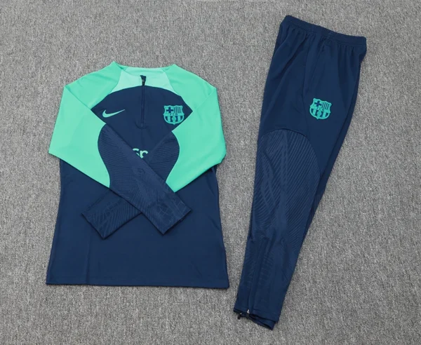 2023/2024 Barcelona Half-Pull Training Suit Royal Blue Football Shirt