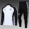 2024/2025 Germany Half-Pull Training Suit White Football Shirt