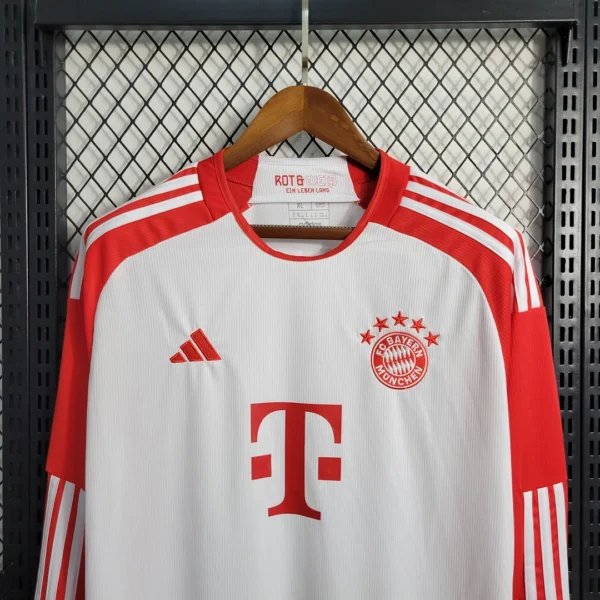 2023/2024 Long Sleeve Bayern Munchen Home Football Shirt
