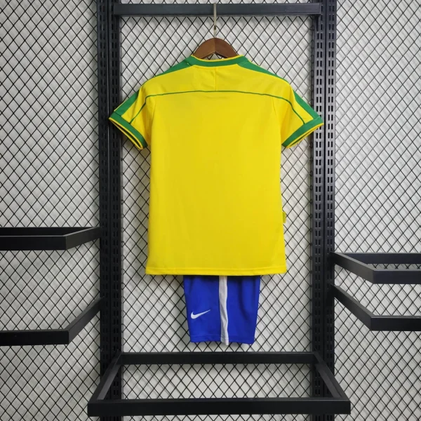 1998 Retro Brazil Home Football Shirt Kids Size