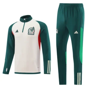 2023 Mexico Half-Pull Training Suit Off White Football Shirt