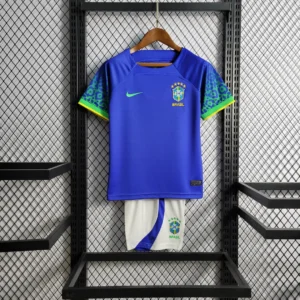 2022 Brazil Away Football Shirt Kids Size