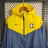 2023/2024 Brazil Windbreaker(Yellow-Grey)Football Shirt