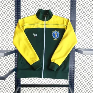 1982 Retro Brazilian Jacket Trench Jersey Football Shirt