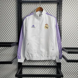 2023/2024 Real Madrid Reversible Windbreaker White Football Shirt