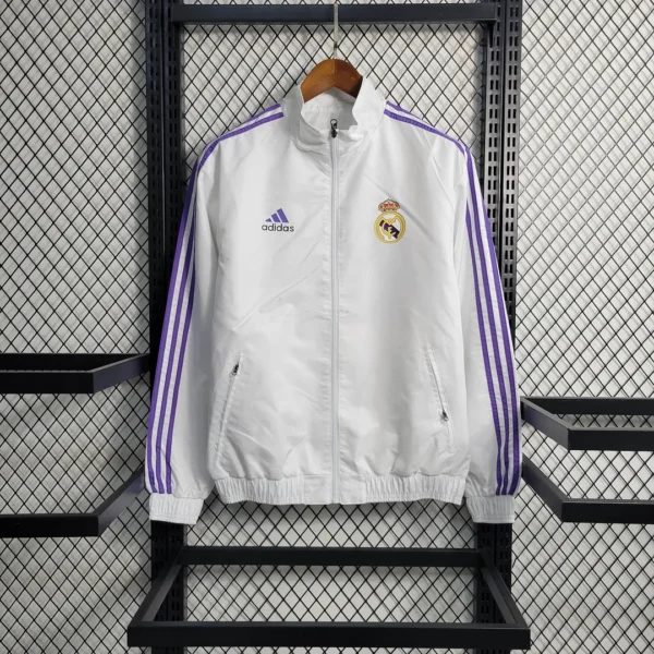 2023/2024 Real Madrid Reversible Windbreaker White Football Shirt
