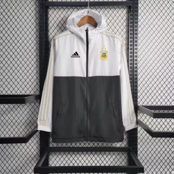 2023/2024 Argentina Windbreaker White-Black Football Shirt