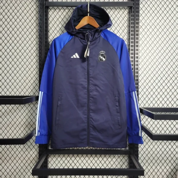 2023/2024 Real Madrid Windbreaker Blue Football Shirt