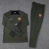 2023/2024 Barcelona Half-Pull Training Suit Green Football Shirt