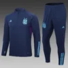 2022/2023 Argentina Half-Pull Training Suit Royal blue Football Shirt