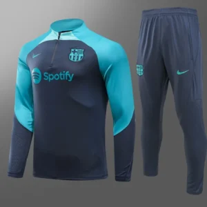 2023/2024 Barcelona Half-Pull Training Suit Royal blue Football Shirt