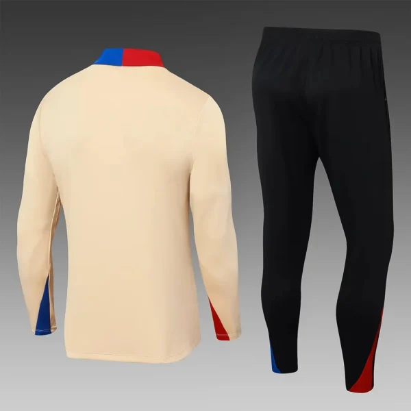 2024/2025 Barcelona Half-Pull Training Suit Yellow Football Shirt
