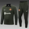 2023/2024 Barcelona Half-Pull Training Suit Green Football Shirt