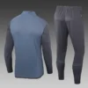 2023/2024 Real Madrid Half-Pull Training Suit Grey Football Shirt